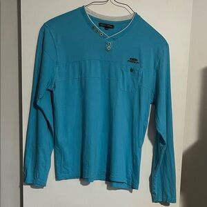 Boss Men's Blue Long Sleeve Tee